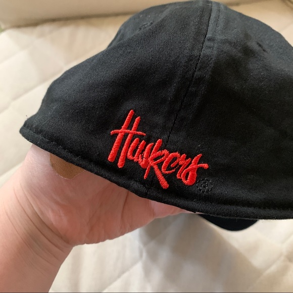 Embroidered Adidas Nebraska hat S/M Stretch Fit cap - Picture 2 of 5